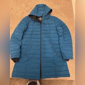 Halitech woman long puffer jacket Teal color size L (New but no tags)